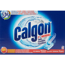 Calgon Powerball 3-in-1 Washing Machine Cleaning Tabs - Effective Protection Against Limescale, Dirt & Odors (30 Tabs)