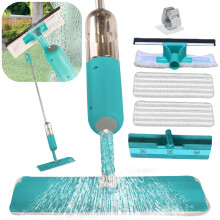 ARSUK 2-in-1 Spray Mop and Window Squeegee | Microfibre Cleaning System with Refillable Bottle | For Hardwood Floors, Tiles, Windows, and Glass