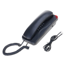 Corded landline phone with big buttons, call light, and