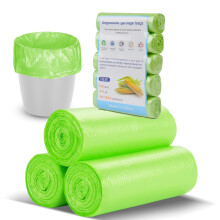 biodegradable Refuse Sacks - Recyclable Bin Bags,200 count (Size /15-23 Litre) Leak Resistant, Eco-Friendly, Durable Waste Disposal Bags for Household