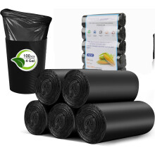biodegradable Refuse Sacks - Recyclable Bin Bags,200 count (Size /15-23 Litre) Leak Resistant, Eco-Friendly, Durable Waste Disposal Bags for Household