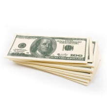 GOODS+GADGETS 100 US Dollar Napkins Party Tableware - 10 Pack - White - 2-Ply Cotton Paper - 33 x 33 cm