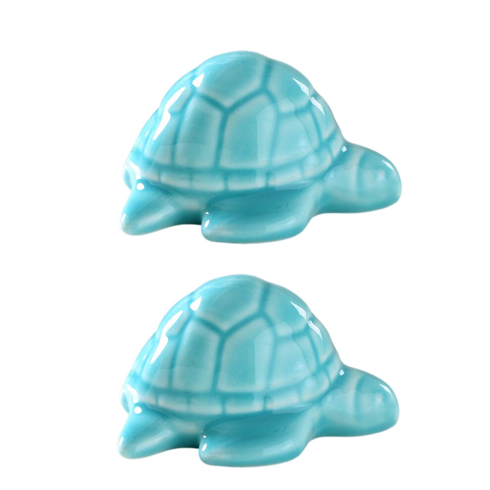 Cyan Turtle Ceramic Toilet Bolt Cover 1 Piece 939152558476