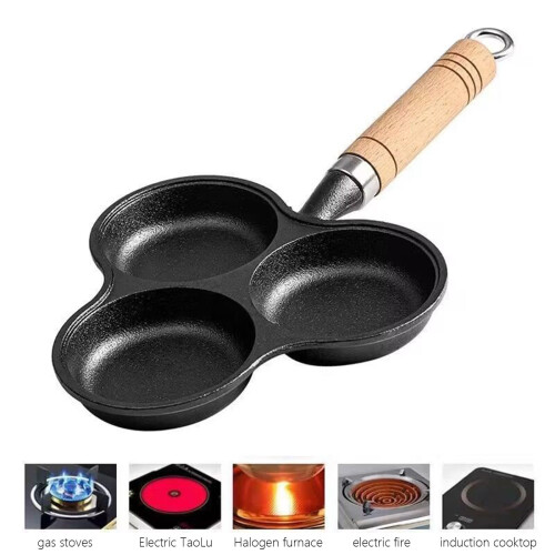 Iron Omelette Pan Non-Stick Black 17 cm