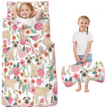 Pug and Pioneer Flower Toddler Nap Mat 48x24 in
