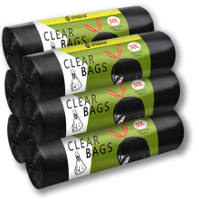 AiTodos? 50l Bin Bags 60pcs, 70x75cm Bin Bag with Drawstring Tie Handle, Black Bin Liners 6 Rolls Intotal, 10 Pieces per Roll, Unscented
