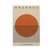 Bauhaus Exhibition Orange Circle Print Canvas Poster Wall Art Decor Print Picture Paintings for Living Room Bedroom Decoration