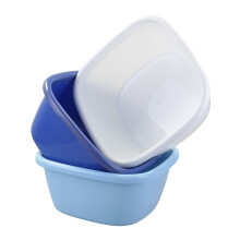 Parlynies 16 Quart Plastic Wash Basin, Small Dish Washing Pan, Pack of 3