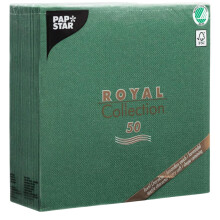 Papstar Royal Collection #11606 1/4 Fold 40 cm x 40 cm Dark Green Pack of 50