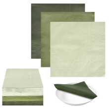 120 pcs Green Paper Napkins, 33x33cm Green Serviettes Party Napkins, Square Napkins Cocktail Napkins Luncheon Napkins for Party, Wedding, Family