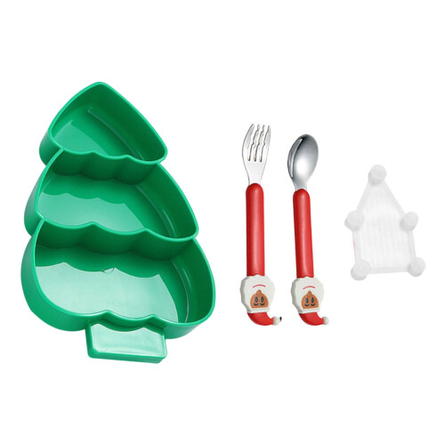 Festive Dinnerware Set for 4 – Divided Plates, Bowls,