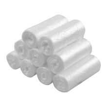 Farmoon 15L Clear Bin Liners, Thick Waste/Rubbish/Refuse Sack Bags(9 Rolls, 225 Bags)