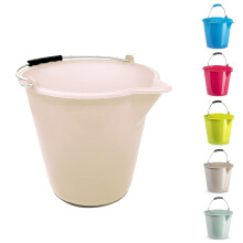 9L High Grade Multipurpose Plastic Storage Bucket with Handle, Water, Car Wash, Cement Bucket with Pouring Spout for Food Storage, Garden, Cleaning,