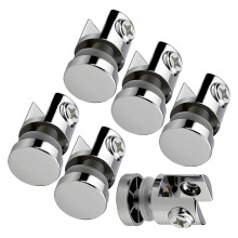 Packung mit 6 starken Glasplattenhalterungen, Metallkonstruktion