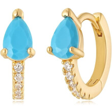 Women's gold huggie earrings 14K gold filled small