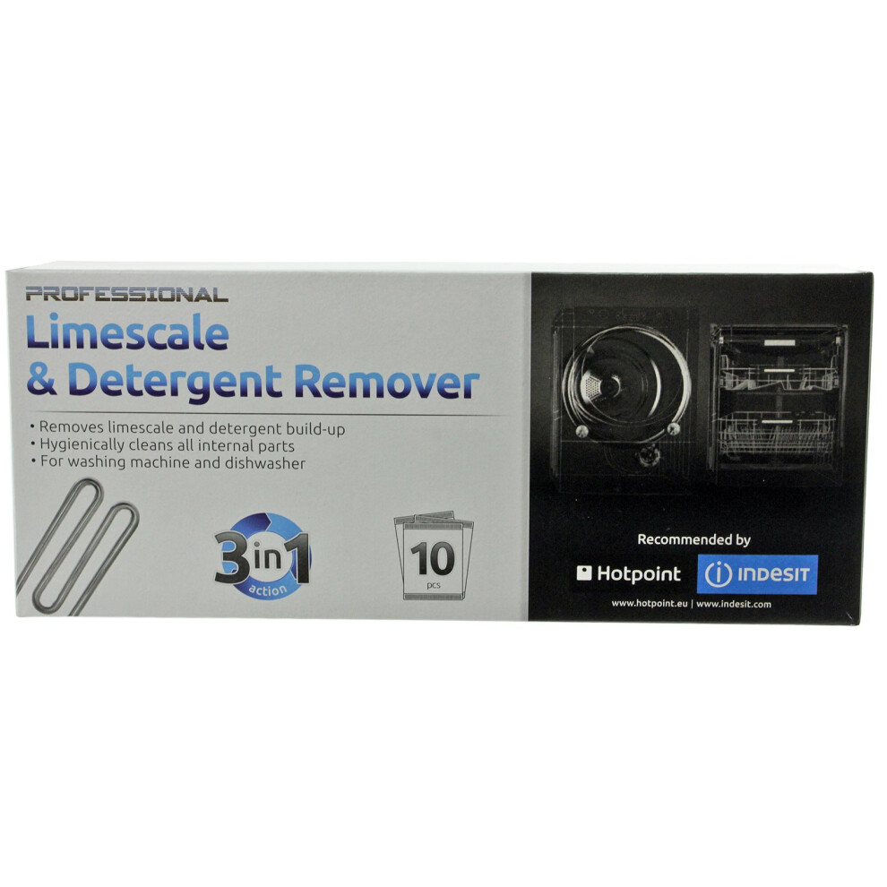Hotpoint Dishwasher Limescale Descaler/Cleaner Sachets (Pack Of 12)