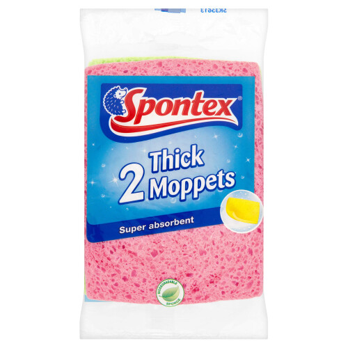 Spontex Thick Moppets x 2 (Pack of 6, Total 12 Moppets)