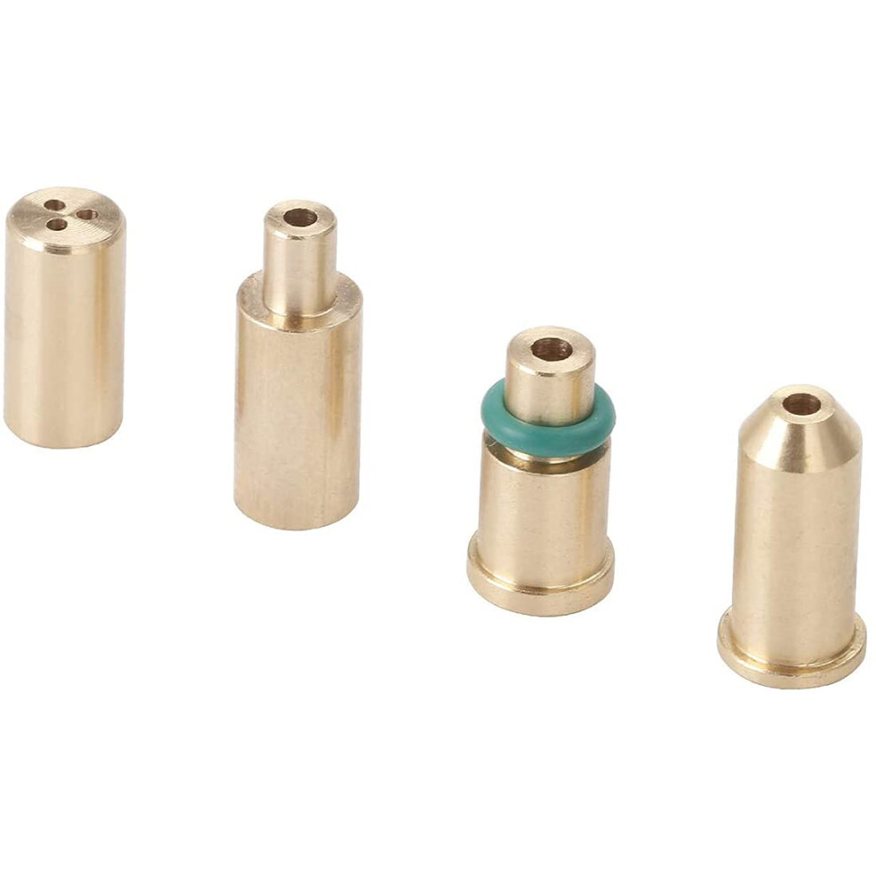 Smthome Yellow/Red/Green 4Pcs Replacement Brass Gas Refill Adapter For S T Dupont Lighter /Blue Caps Diy Repair Part