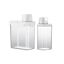 EssQuintorial Laundry Detergent Dispenser-2 Pack,Washing Powder Storage Containe with Measuring Cup, Laundry Storage Containers ,Multi-Purpose Storage