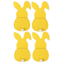 Porte-ustensiles lapin de Pâques en feutrine (4 pièces)