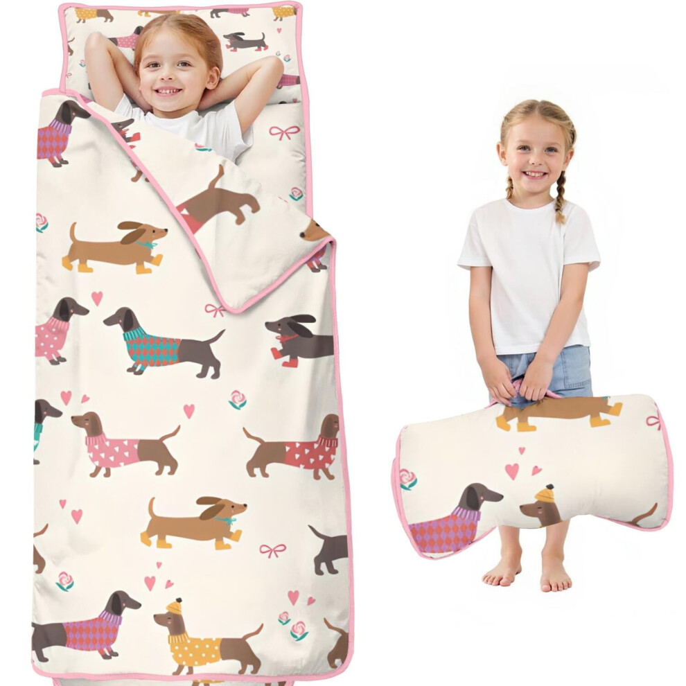 Kids Nap Mat with Pillow & Blanket – Toddler Sleeping Bag