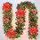 Guirlanda de Natal em PVC com Mistura de Agulhas de Pinheiro, 70,9 x 11,8 polegadas, Material para Decoração de Porta e Árvore de Natal 5