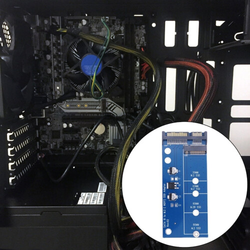M.2-harddisk til SATA3-adapterkort M.2-grænseflade til SATA3 2,5-tommer serielt solid-state-drev SATA3-adapter til 2230 2242 2260 2