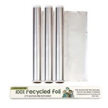 Eco Green Living Aluminium Tin Foil, Strong Kitchen Foil Roll for Cooking, Grilling and Food Wrapping with Cutting Edge, 3 Pack