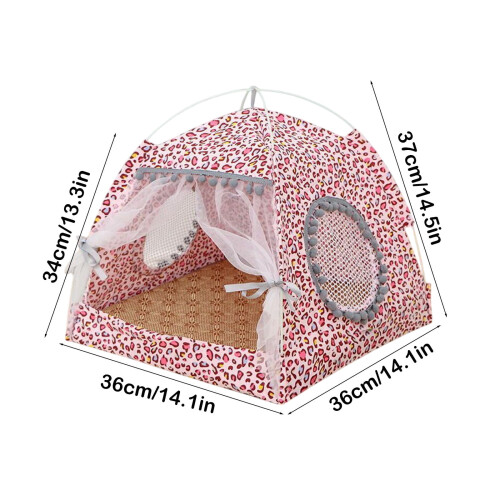 Cat Cave Bed Soft Warm Foldable Washable Tent with 2