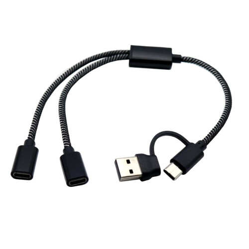 Cable divisor USB USB-A y USB-C a 2 o 3 puertos
