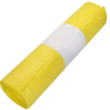 (Pack of 50 pcs) Garbage Bags 120 Litre, Yellow Refuse Sacks 70 x 110 cm, Dustbin Bags, Bin Liners