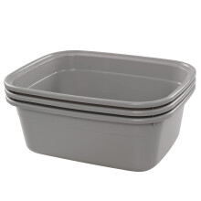 Eudokky Rectangular Cleaning Bowl, Washing up Bowls, Plastic, 3-Pack