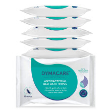 DYMACARE Hygienic Bed Bath Wipes | Rinse-Free | Alcohol-Free | Wet Wipes for Body, Hands & Face (6 Packs, (60 Wipes in Total))