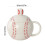 Baseball Shape Ceramic Coffee Mug 420ml Teas Cup Porcelain-Red 4
