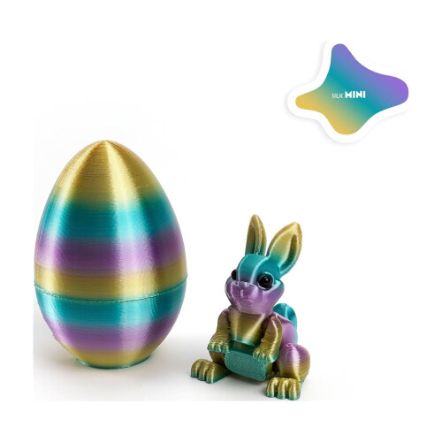 Påske 3D-printet kanin-egg fidget-leke 1 stk.