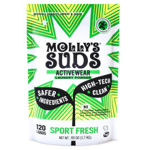 Molly's Suds Active Wear Laundry Detergent Powder - Natural Extra Strength Washing Powder, Stain Fighting for Performance Fabrics and Sensitive Skin -