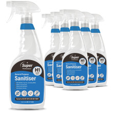 Super Professional General Purpose Sanitiser 750ml x 6 ? H1 All Purpose Cleaner ? Non-Bleach & Food Safe