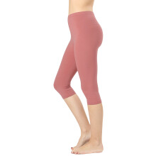 Dame Essential Basic Bomuld Spandex Stretch Capri Leggings til Under Knæet