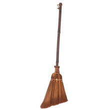 Tofficu Kids Broom Natural Straw Hand Broom with Hanging Rope Lightweight Wooden Handle for Indoor and Outdoor Household Cleaning