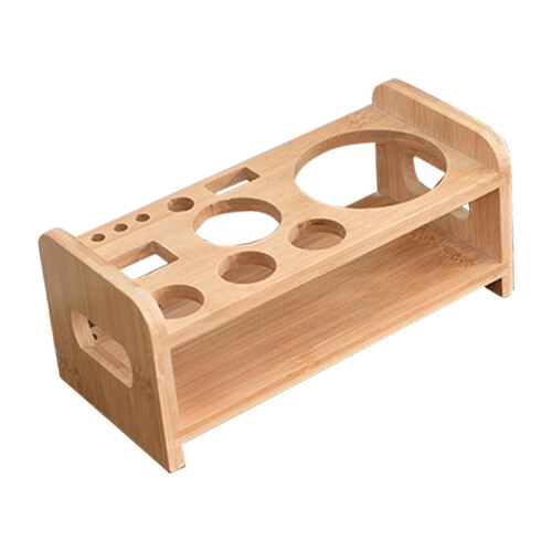 Soporte de madera para coctelera