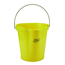 Vikan 56866 Durable Polypropylene 12L Hygiene Bucket Stainless Steel Handle