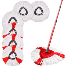 Queta 6 Pcs Spin Replacement Heads Microfibre Mop Refill Head, 360? Spin Mop for Home Cleaning, Effective Cleaning High Dirt