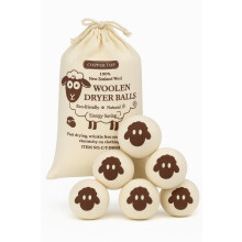 Copper Top 6Packs Tumble Dryer Balls 100% Wool Dryer Ball XL Size Reusable Natural Fabric Softener, Static Reducing Large Felted Laundry Dryer Ball to