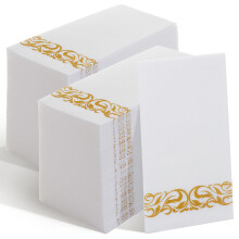 PEACHICHA Disposable Bathroom Towels, Linen Feel Hand Towels, Cloth-Like Paper Napkins, White Guest Napkins,Soft, Durable, Absorbent Paper Hand Towel