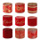 Kerstlint rood sneeuw jute 6,3 cm  2 m 3