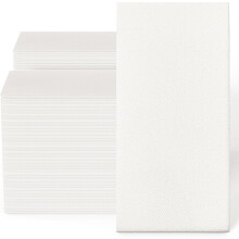 Faliuepe White Disposable Guest Towels Cloth Like Paper Hand Napkins for Bathroom,Weddings,Parties and Dinners-20x40cm,200pack