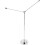Mât de drapeau de table en métal argenté avec base stable 1