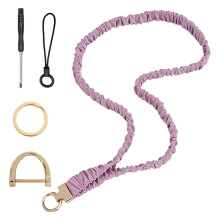 Lanière chouchou avec porte-badge – Design souple et extensible,