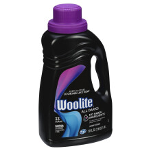 Woolite All Darks Liquid Laundry Detergent, 33 Loads, 50 Fl Oz, Dark & Black Clothes & Jeans, Regular & HE Washers, midnight breeze scent, packaging