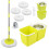 ARSUK Spin Mop and Bucket Sets - 2 Separate Stackable Buckets with 4 Microfiber Spin Mop Heads Replacement & 360? Spinnable Adjustable Height 1